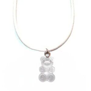 Clear Resin 'Gummy Bear' Charm Necklace